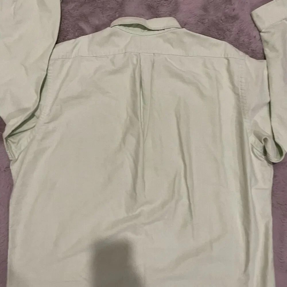 Ralph Lauren Yarmouth Classic Button-Down Shirt‎ Men's 17.5 Preppy Pastel Green